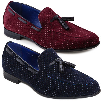 Scarpe uomo college mocassino ecopelle camoscio polacchine