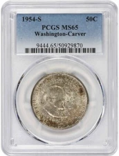 1954-S Washington-Carver Commemorative Half MS65 PCGS