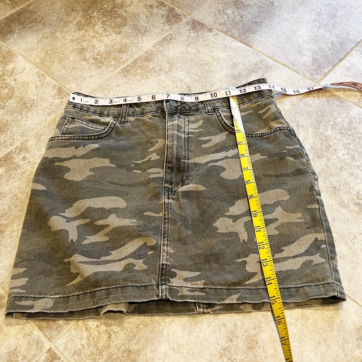 スカート AVANDRESS Camouflage Long Denim Skirt CAMO AD43SK51CA Girls' Paperbag Camo Denim Skirt | Cute Girls' Clothes