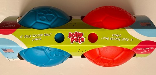 Jolly Pets Soccer Ball 8" Diameter, 2-pack, Large Floating Bouncing Dog Toy - Picture 7 of 11