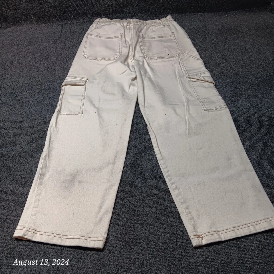 Pantalones cargo Madden NYC para mujer XL blanco roto cintura elástica tiro alto Foto 4 de 4