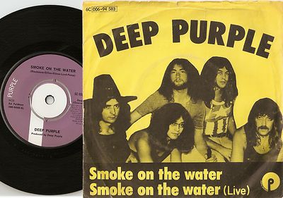 DEEP PURPLE SMOKE ON THE WATER STUDIO & LIVE DANISH 45+PS 1972  HEAVY ROCK PSYCH