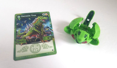 New Bakugan Evolutions Genesis Trox Card Brawler B600 Ventus Brawlers Dinosaur