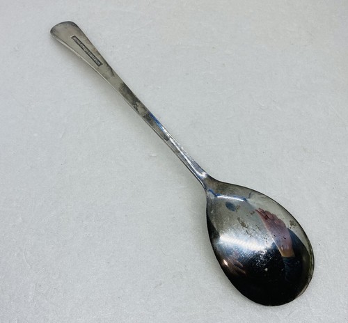 Vintage 1970s Sheffield England Serving Spoon For Set Silverplated 9.5 Decor 29 - Picture 4 of 17