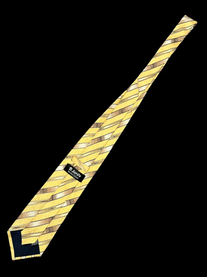 "Corbata de cuello vintage D.berite para hombre de 4"" de ancho 100 % seda" Foto 4 de 4