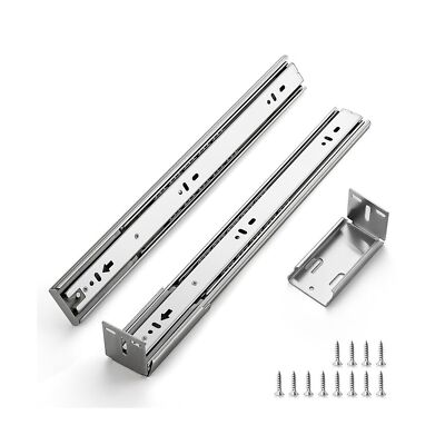 22 Inches Drawer Slides - 10 Pairs Soft Close Drawer Slides Heavy Duty Side M...