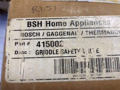 Thermador  griddle safety valve 415002