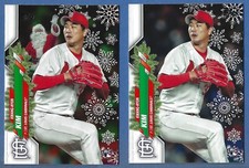 2 KWANG-HYUN KIM 2020 Topps Holiday Mega Rookie #HW113 SANTA SP Variation & Base