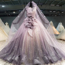 Elegant A-line Wedding Dresses Open Back Ball Gown Tulle Princess Bridal Gowns