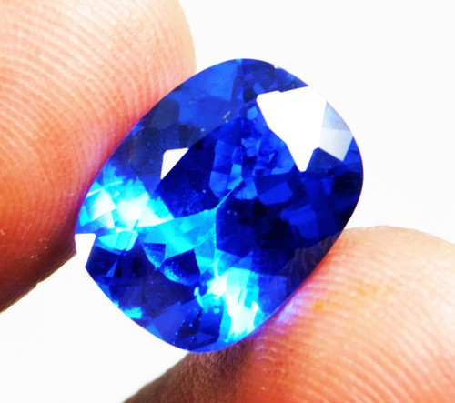Natural Royal Blue Ceylon Sapphire 8.50 Ct Cushion Certified Flawless Gemstone - Picture 2 of 9