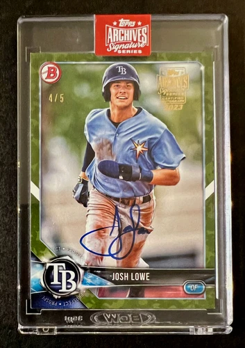 2023 Topps Archives Signature Series Josh Lowe AUTO #4/5 '18 Bowman Paper Camo