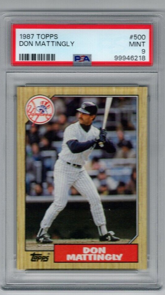 1987 TOPPS #500 DON MATTINGLY PSA 9 YANKEES