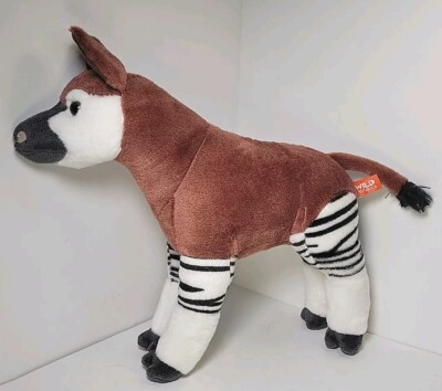 Okapi Wild Republic Plush Brown With Striped Legs Plush Stuffed Animal Toy 13''