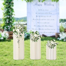 Foldable Cardboard Centerpiece Display,Wedding Centerpieces Cardboard Vases 3pc