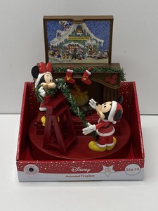 Disney Mickey Minnie Mouse Decorating Christmas Fireplace Lights