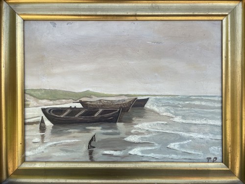 Impressionist Fischerboote am Strand von Skagen Kopie nach Carl Locher