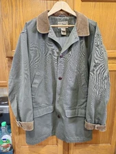 Vintage L.L. Bean Chore Coat Large Tall Canvas Flannel Lined Barn O WY17