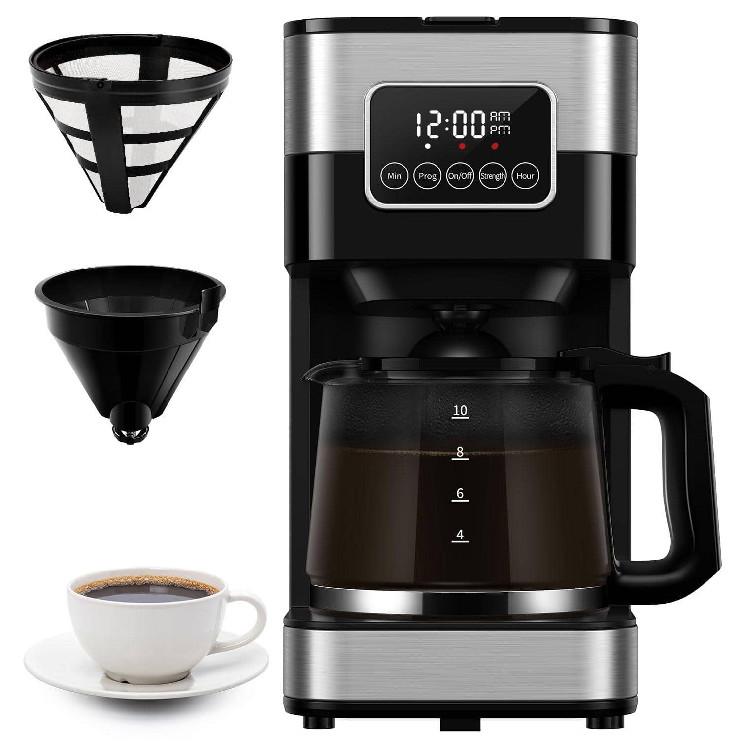 Touch Screen Black Stainless Steel Brews