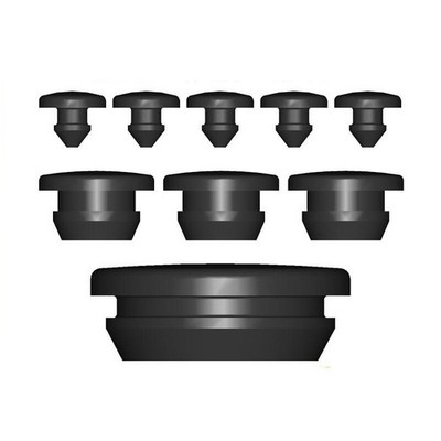 Φ2.5 bis 60.6mm Silikon Gummi Stopfen Schwarz Abdeckstopfen Lochkappen Endkappen