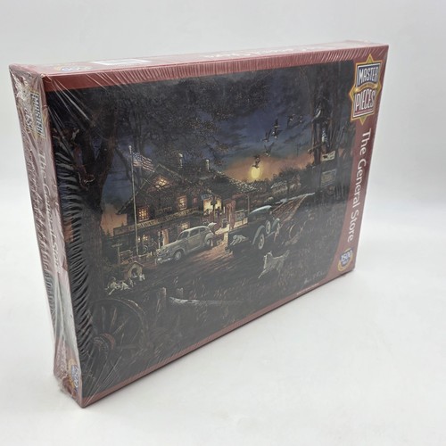 The General Store 1500 Pc Puzzle 24x33 Evening Old Pickup Dogs Birds Masterpiece - Picture 10 of 10