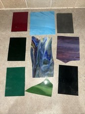 Stained Glass Pieces Lot, One Pound, Mixed Colors/sizes/textures. READ DESC