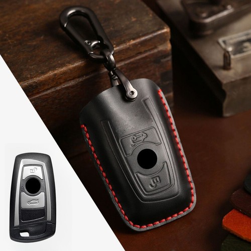 Genuine Leather Car Key Fob Case Cover For BMW 1 2 3 4 5 6 F10 F20 F30 X3 X4 X5 - Picture 11 of 16