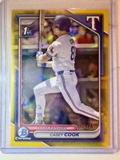2024 Bowman Draft - Chrome Casey Cook #BDC-66 Yellow Refractor /75 (RC)