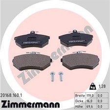 1x Zimmermann 20168.160.1 Bremsbelagsatz für VW SEAT GOLF VENTO CORRADO PASSAT