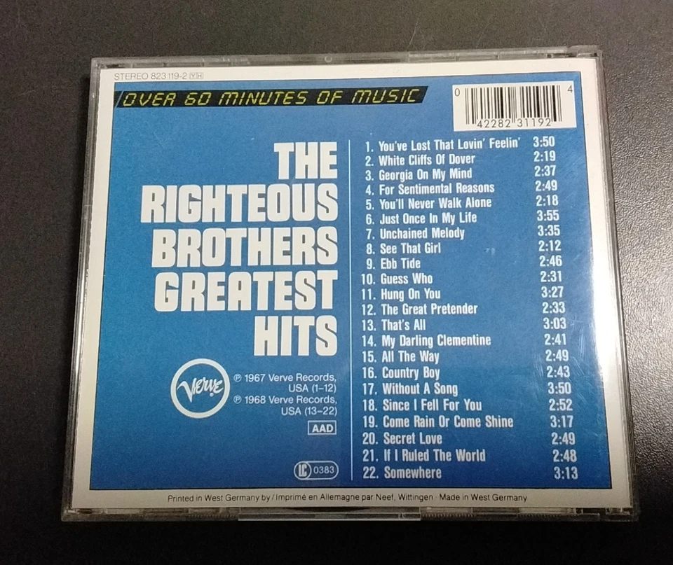 The Righteous Brothers Greatest Hits CD 1967 LC0383 - Bild 2 von 4