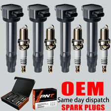 4X OEM Ignition Coil & 4 Iridium Spark Plug For Jeep Compass Patriot Dodge UF557