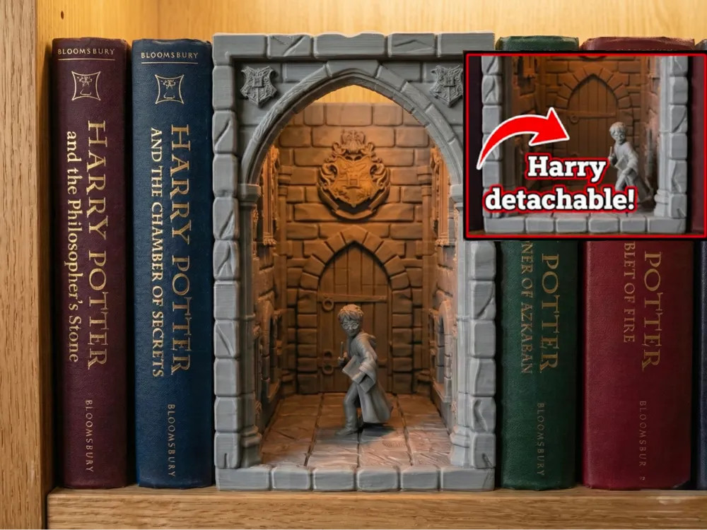 Serre-livres Harry Potter Carte du Maraudeur en résine noire