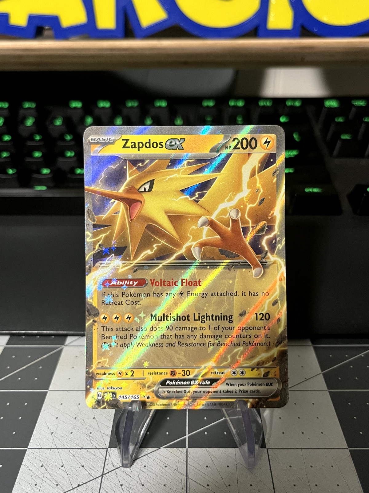 Zapdos EX 145/165 Double Rare - S&V 151 Pokemon Card - NM