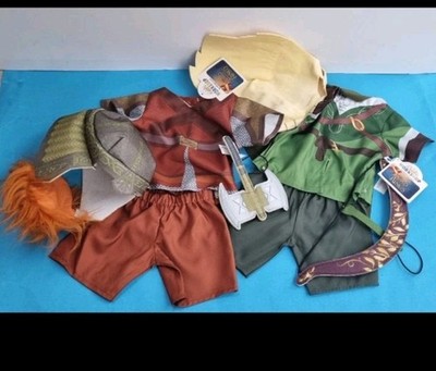 Build A Bear Herr der Ringe Gimli & Legolas Kostüm & Handgelenk neu mit Etikett 
