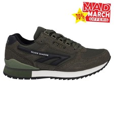 Hi-Tec Silver Shadow OG Mens Trainers Retro 80's Running Shoes Olive Green