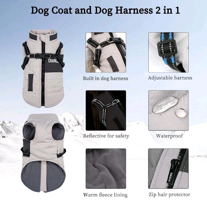 Cappotto Invernale Impermeabile per Cani Lairle foto 3