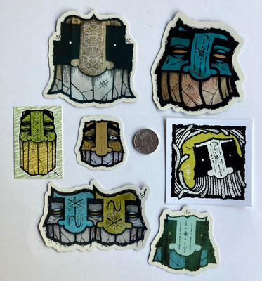 GATS PTV Vintage Sticker Lot #2  (7 total) - Spoke Art Bay Area Graffiti - Rare