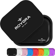roygra Rolling Tray with Magnetic Lid Set, Small Metal Tray with Lid, Cigarette 
