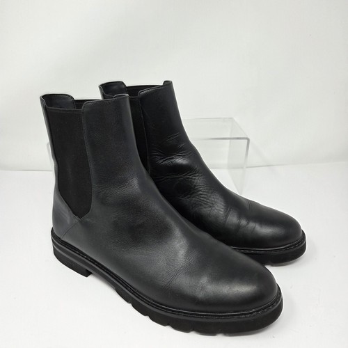 Stuart Weitzman Damen 9 Stiefel Chelsea Dylan schwarz Leder Grunge - Bild 5 von 10