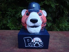 MLB Detroit Tigers "PAWS" Cast Resin Coin Bank by Success Promotions