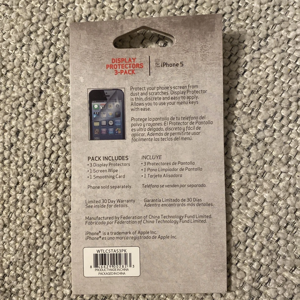 Verizon Screen Protectors 2-Pack for iPhone 5 & Screen Wipe Smooth Card - Image 3 of 3