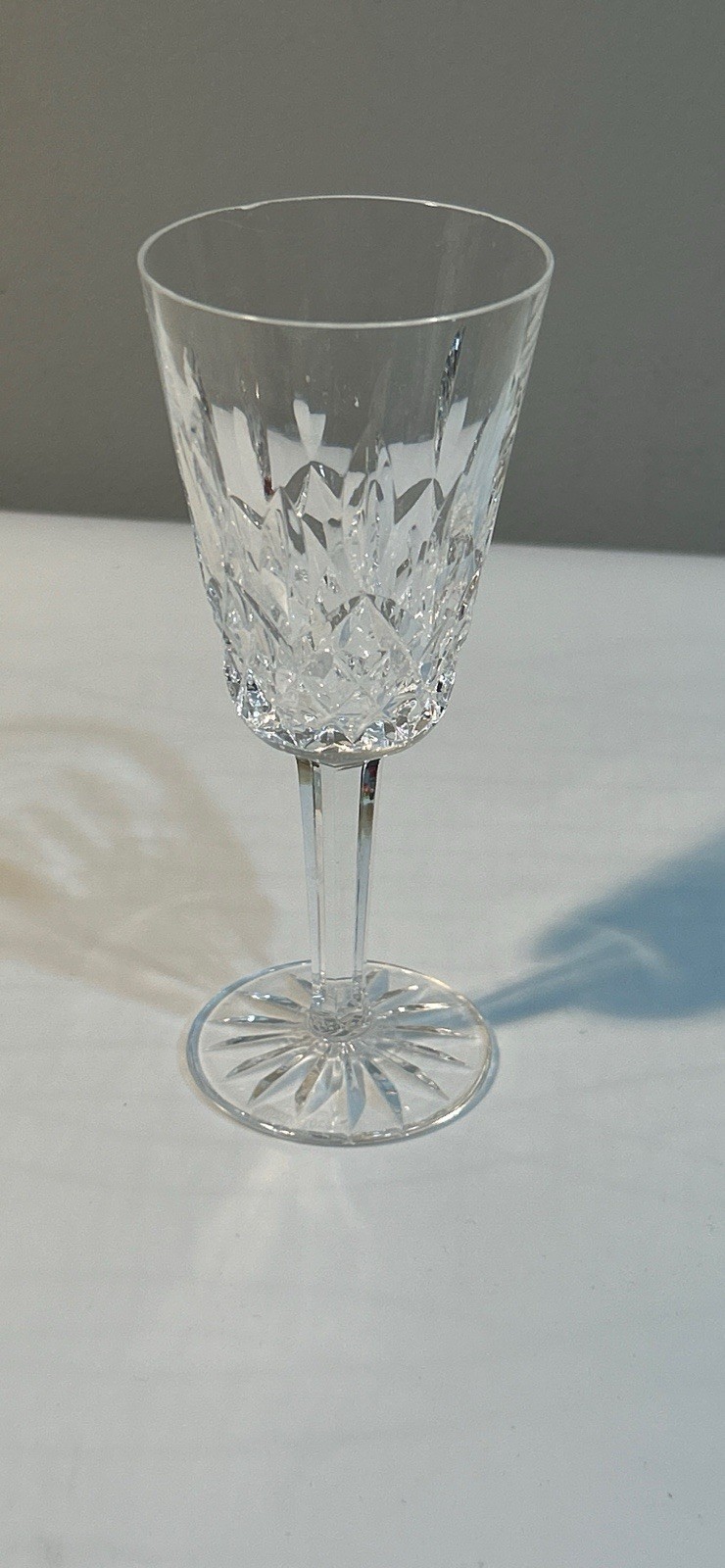 Waterford Lismore Cut Crystal 6 Oz Claret Wine Goblet with Stem 5 7/8 Inch