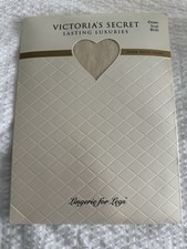 Victoria  s Secret Vintage Lasting Luxuries Cream Small Sheet Thigh Highs