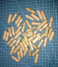 Mullard mustard 0.1 UF 100NF 400v capacitors x 4 - tested