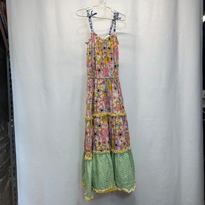 Matilda Jane Girls Sweet As Pie Floral Tiered Maxi Dress Size 6 Summer Boho Sun