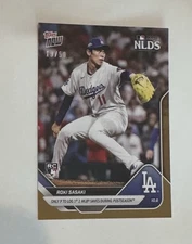 2025 Topps Now Roki Sasaki Gold /50 Rookie RC #832 NLDS First Saves Dodgers
