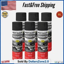 Rust-oleum Stops Rust Undercoating Spray Rubberized Black 15 Oz X6