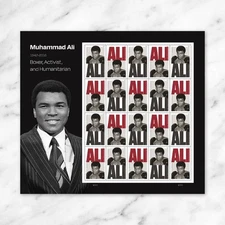US Muhammad Ali 2026 NDC Imperf Pane of 20 Avail. After 1/25/2026