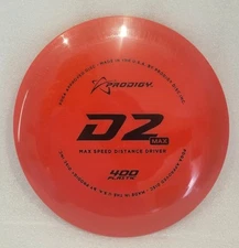 Prodigy Discs D2 MAX Distance Driver 400 Plastic Red W/Black Stamp 173G NEW PFN