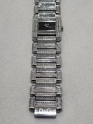 Dolce & Gabbana Silver Square Link Bracelet Watch Vtg D&G (S) 00s Auth Dolce Gabbana Time Logo Watch Bracelet  main image 4