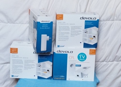 CPL DEVOLO 1200 DLAN, 2 ADAPTATEURS,2 FICHES JR45 COMPATIBLE À TOUTES LES BOX - Photo 2/5